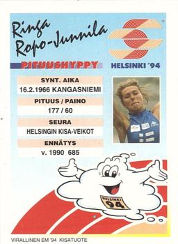 1994 Dufort EM '94 Helsinki #NNO Ringa Ropo-Junnila Back
